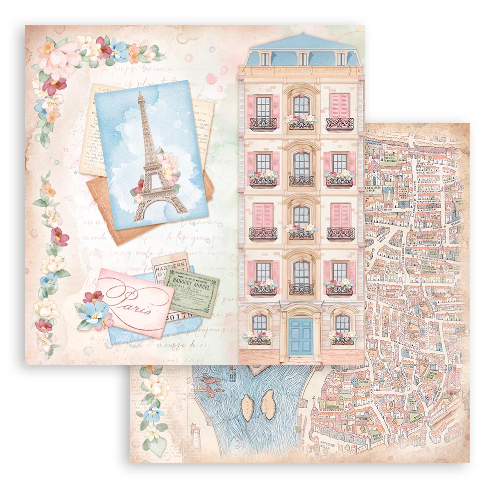Stamperia - Create Happiness Oh lá lá - 10 olika dubbelsidiga ark 12x12" - 3