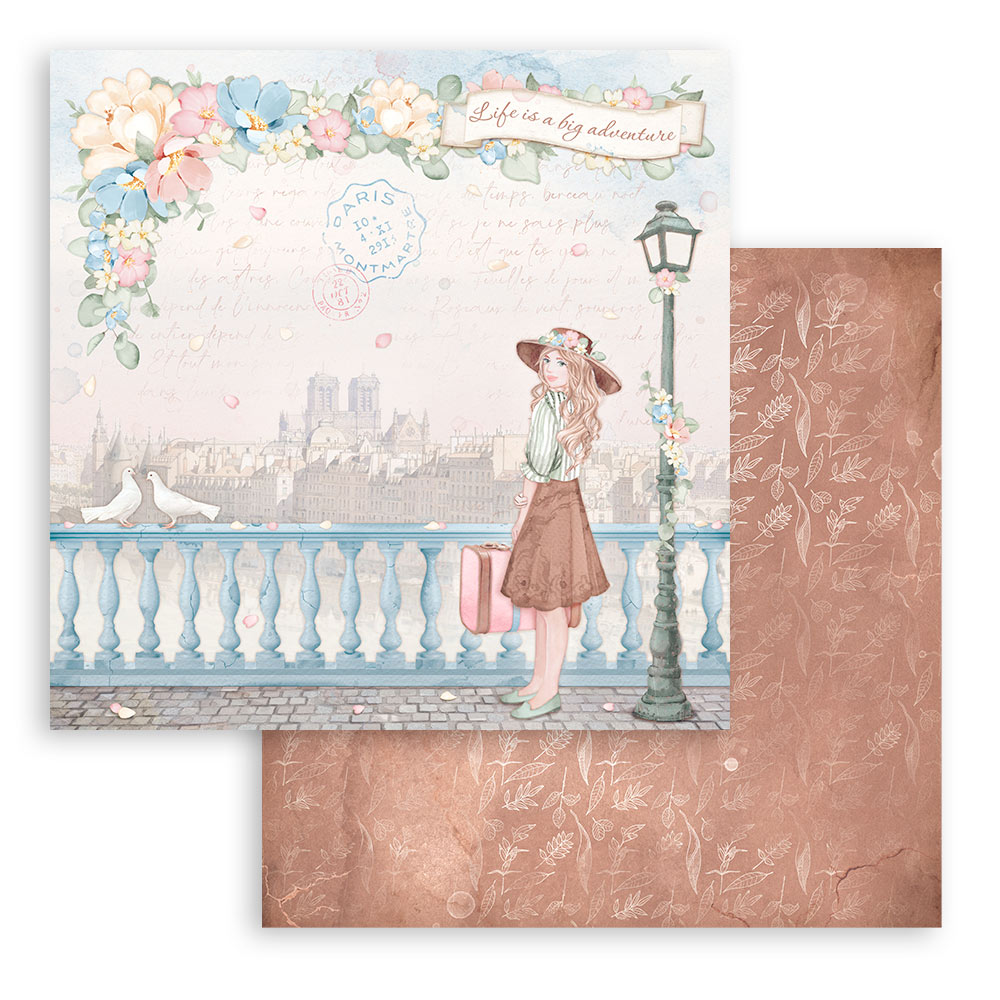 Stamperia - Create Happiness Oh lá lá - 10 olika dubbelsidiga ark 12x12" - 6
