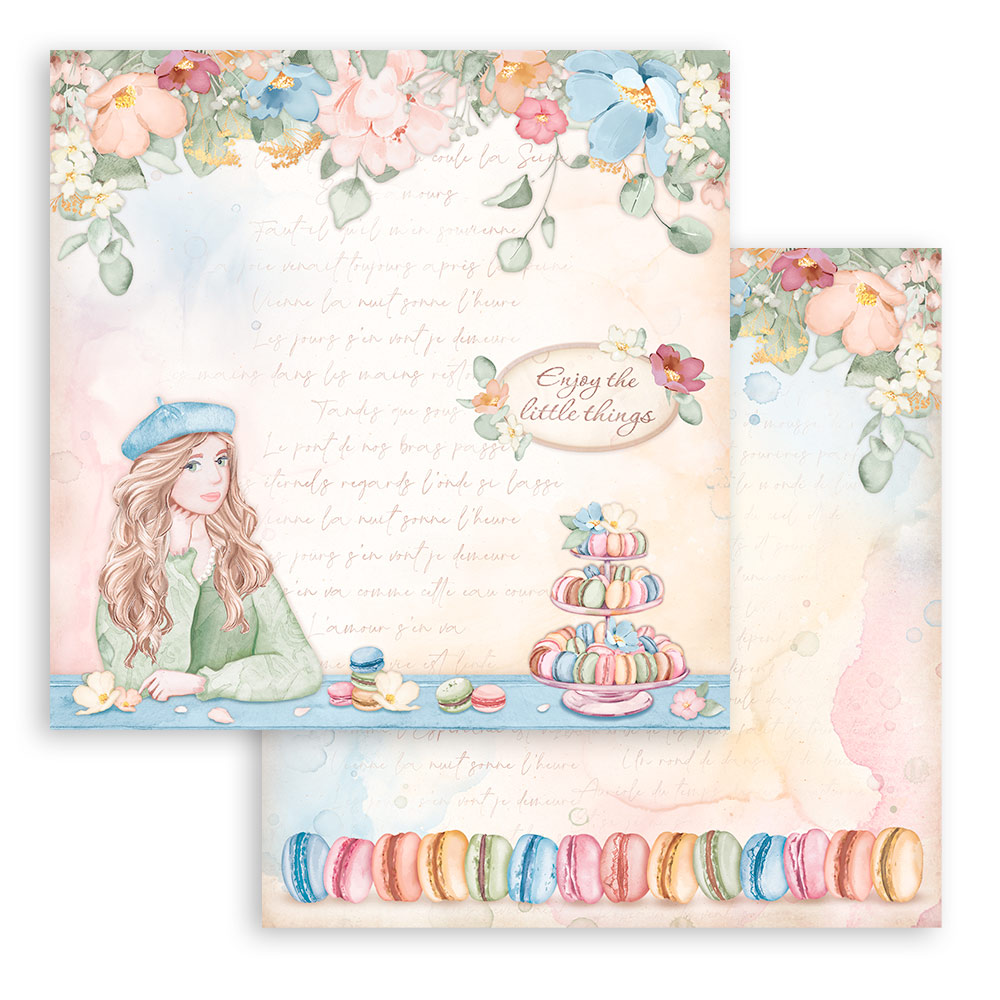Stamperia - Create Happiness Oh lá lá - 10 olika dubbelsidiga ark 12x12" - 5
