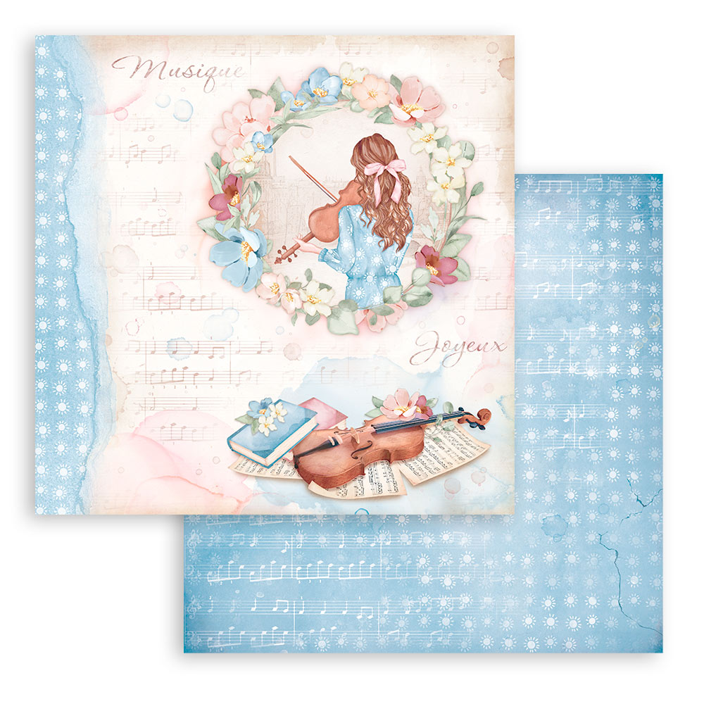 Stamperia - Create Happiness Oh lá lá - 10 olika dubbelsidiga ark 12x12" - 7