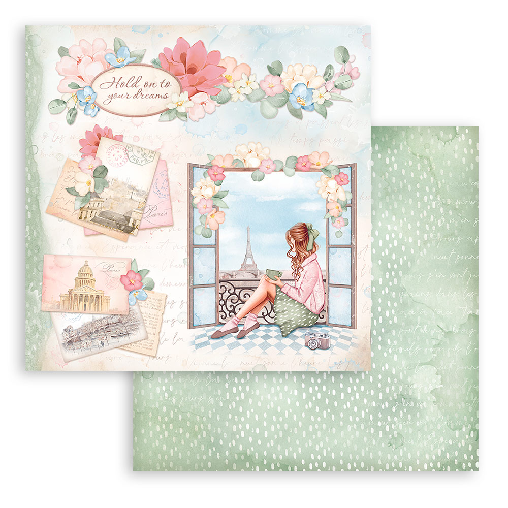 Stamperia - Create Happiness Oh lá lá - 10 olika dubbelsidiga ark 12x12" - 4