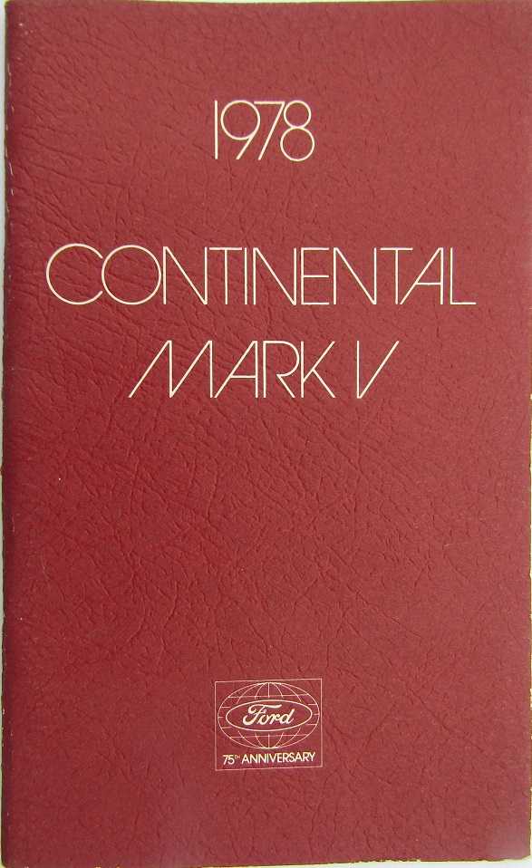 1978 Lincoln Continental Mark V Owners Manual