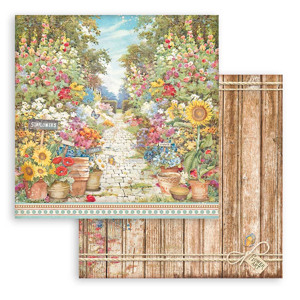 Stamperia -  Sunflower Art - 10 olika dubbelsidiga ark 12x12" - 6