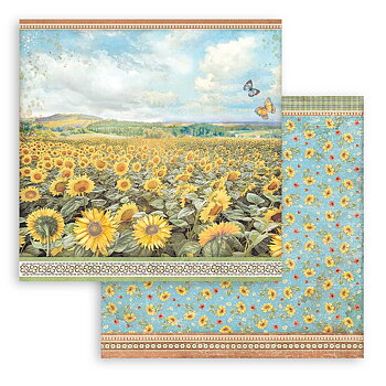 Stamperia -  Sunflower Art - 10 olika dubbelsidiga ark 12x12"