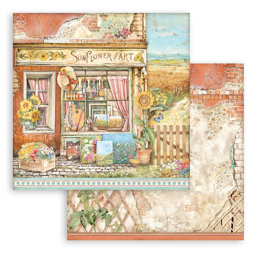 Stamperia -  Sunflower Art - 10 olika dubbelsidiga ark 12x12" - 3