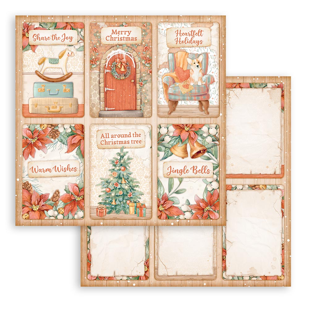 Stamperia - All Around Christmas  - 10 olika dubbelsidiga ark 12x12" - 6