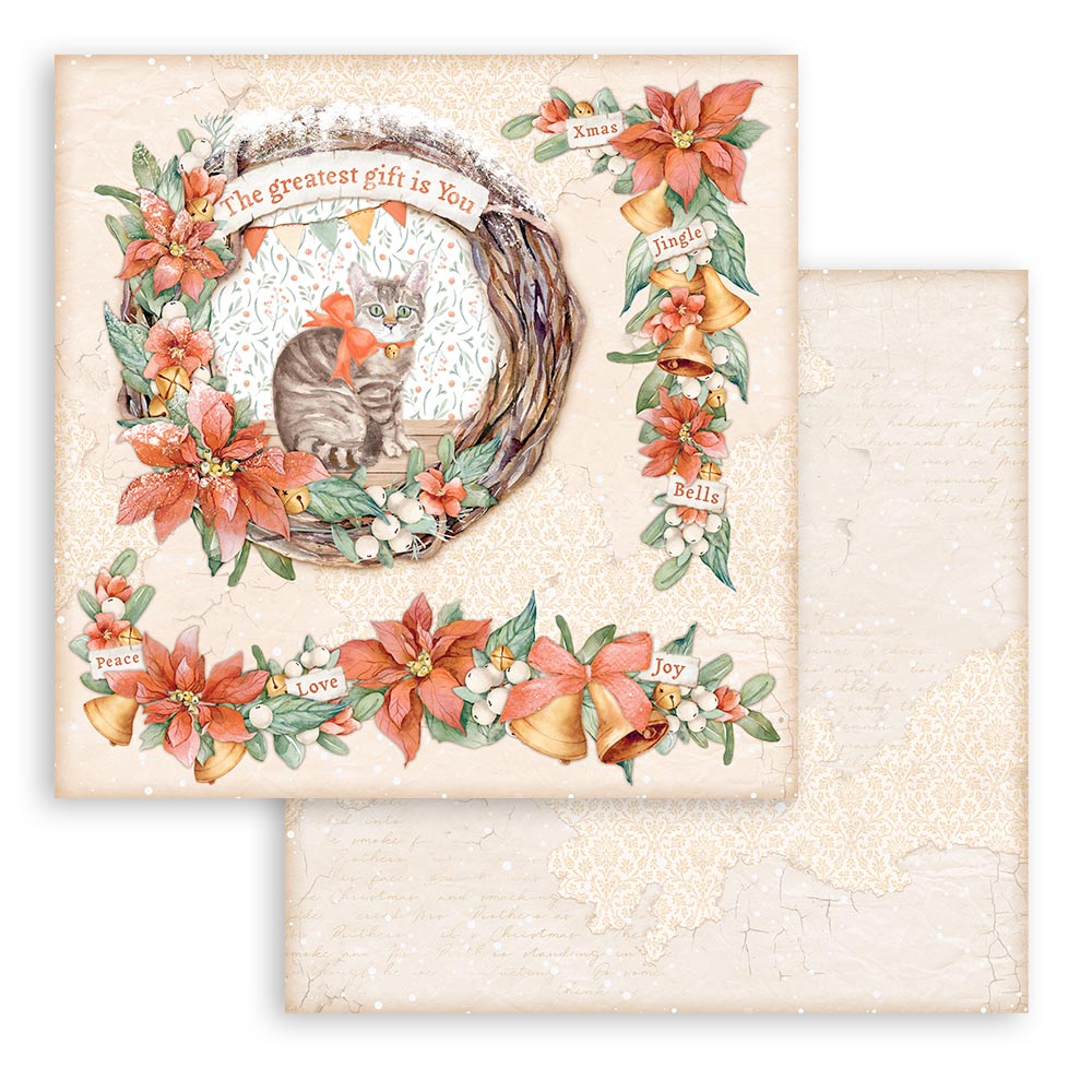 Stamperia - All Around Christmas  - 10 olika dubbelsidiga ark 12x12" - 4