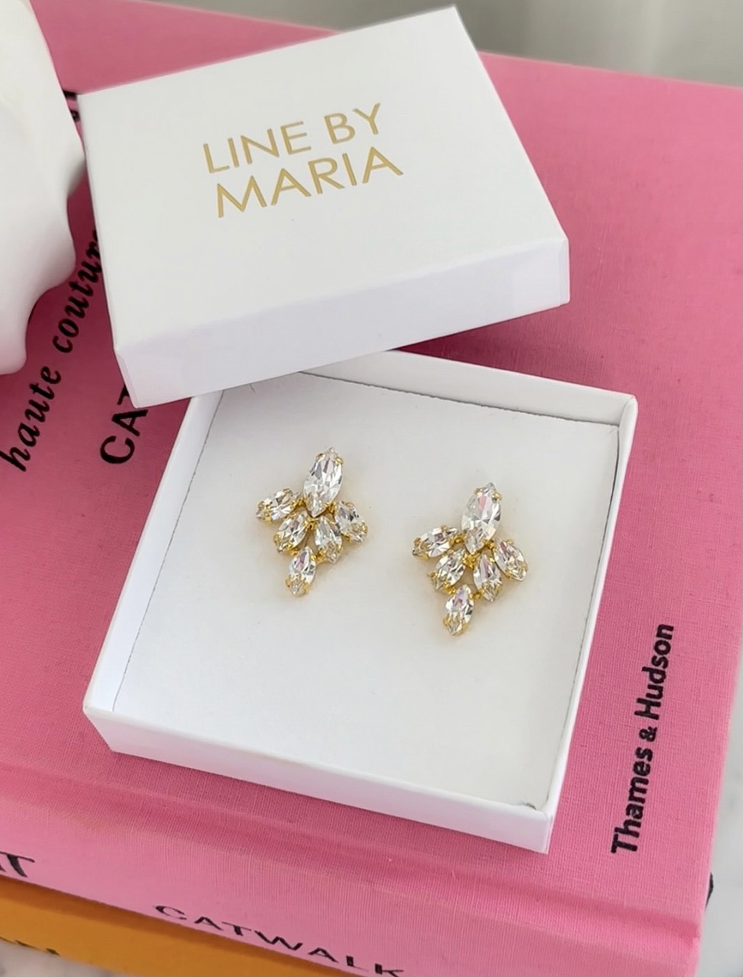 Earrings Antonia Clear Crystal Gold