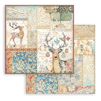 Stamperia -  Christmas Greetings  - 10 olika dubbelsidiga ark 12x12"