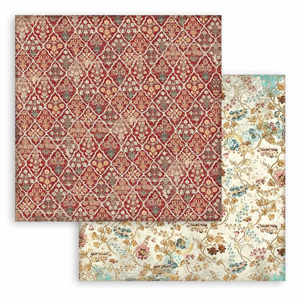 Stamperia -  Maxi Background selection - Christmas Greetings  - 10 olika dubbelsidiga ark 12x12" - 4