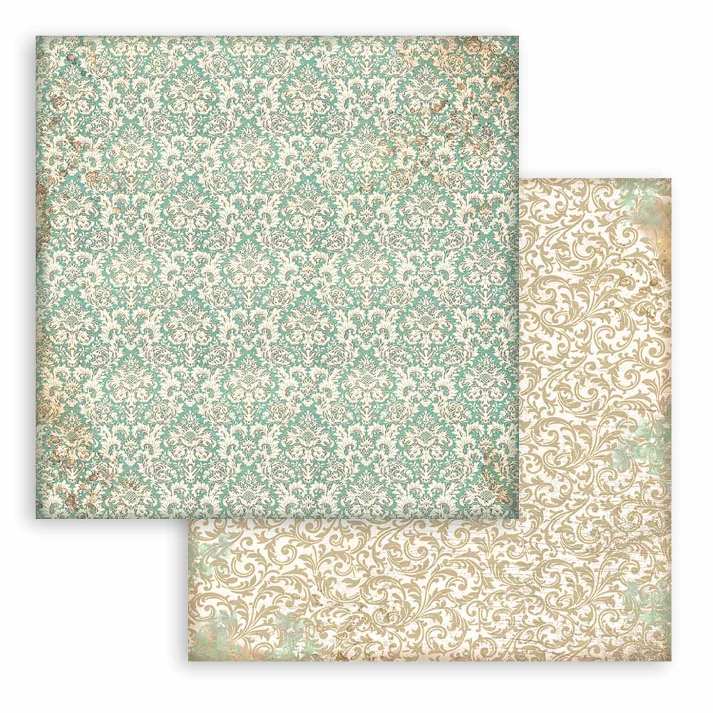 Stamperia -  Maxi Background selection - Christmas Greetings  - 10 olika dubbelsidiga ark 12x12" - 9