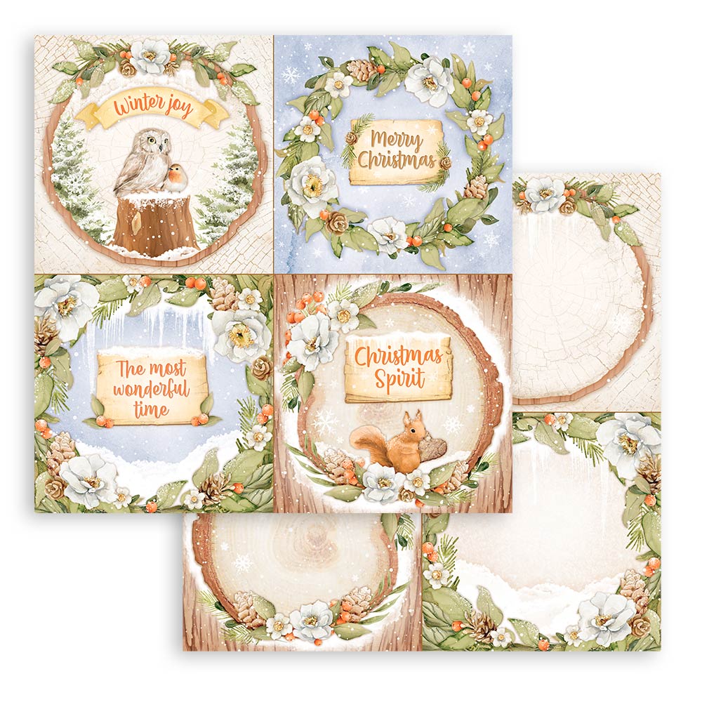 Stamperia -  Winter Valley  - 10 olika dubbelsidiga ark 12x12" - 9