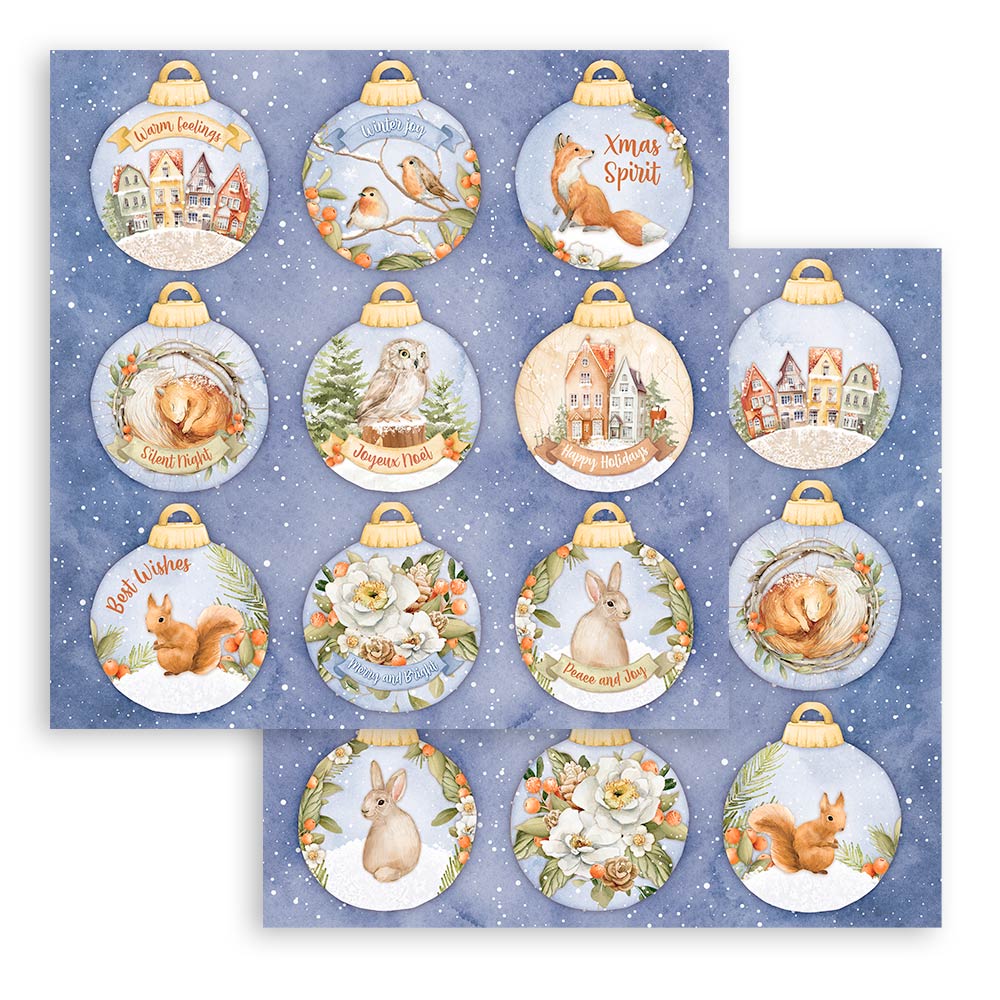 Stamperia -  Winter Valley  - 10 olika dubbelsidiga ark 12x12" - 7