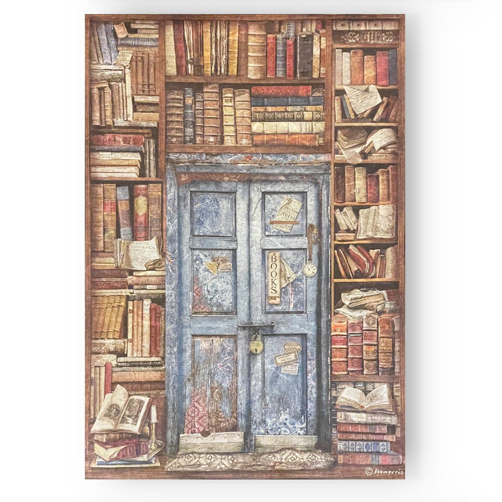 Stamperia - Rispapper A4 - Vintage Library door