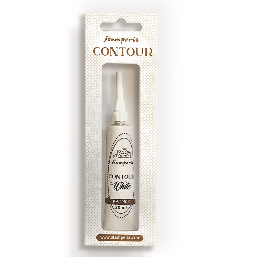 Stamperia - Create Happiness Contour liner ml 20 - White