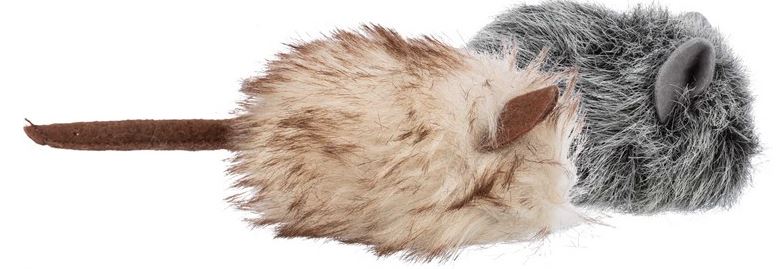 Mus, plysch med kattmynta, 9 cm