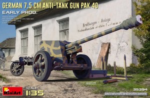 1/35 German 7.5cm Anti-Tank Gun PaK 40. Early Prod