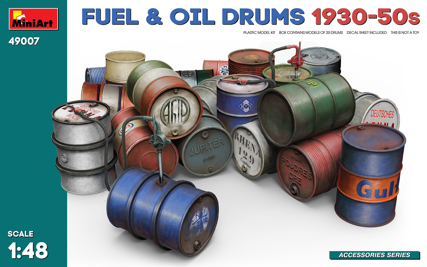 1/48 Fuel & Oil Drums 1930-50s