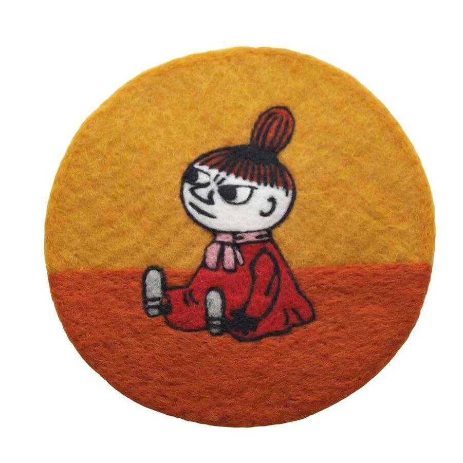 Moomin Felted Trivet - Little My, orange