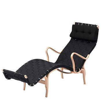 Pernilla 3 Mi 478 Lounge chair (Beech/Linen straps) - Bruno Mathsson