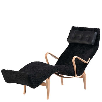 Pernilla 3 Mi 478 Lounge chair (Beech/sheepskin) - Bruno Mathsson