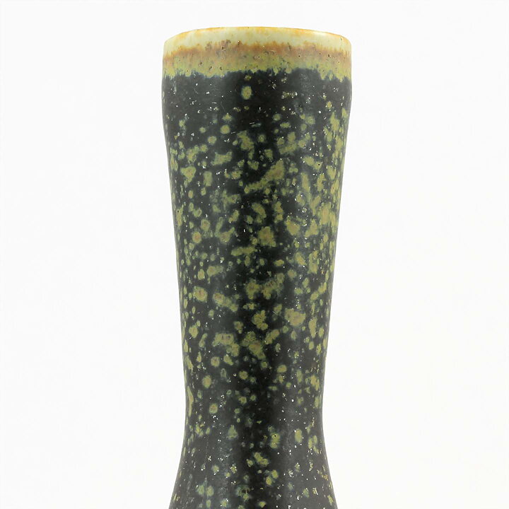 Carl-Harry Stålhane (1960) Unique Green Slender Vase 16 cm