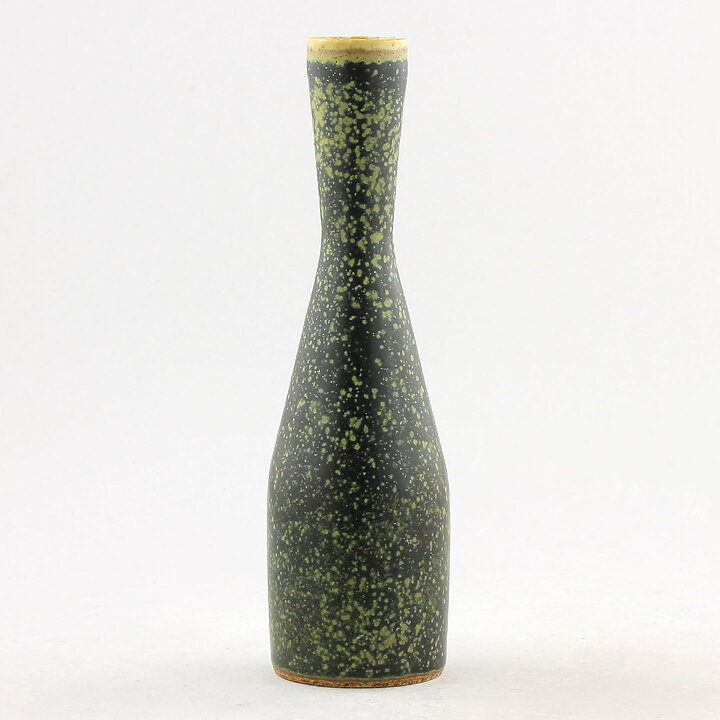 Carl-Harry Stålhane (1960) Unique Green Slender Vase 16 cm