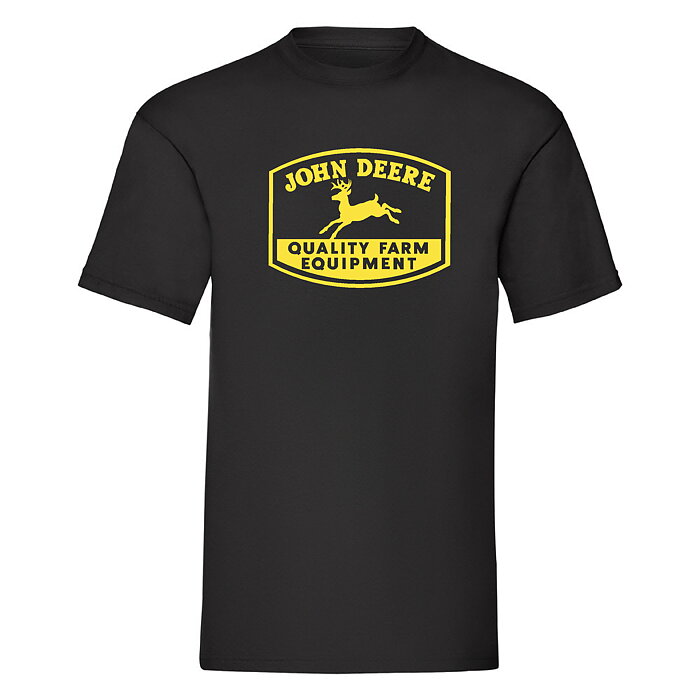 T-Shirt John Deere "Quality Farm Equipment" Svart