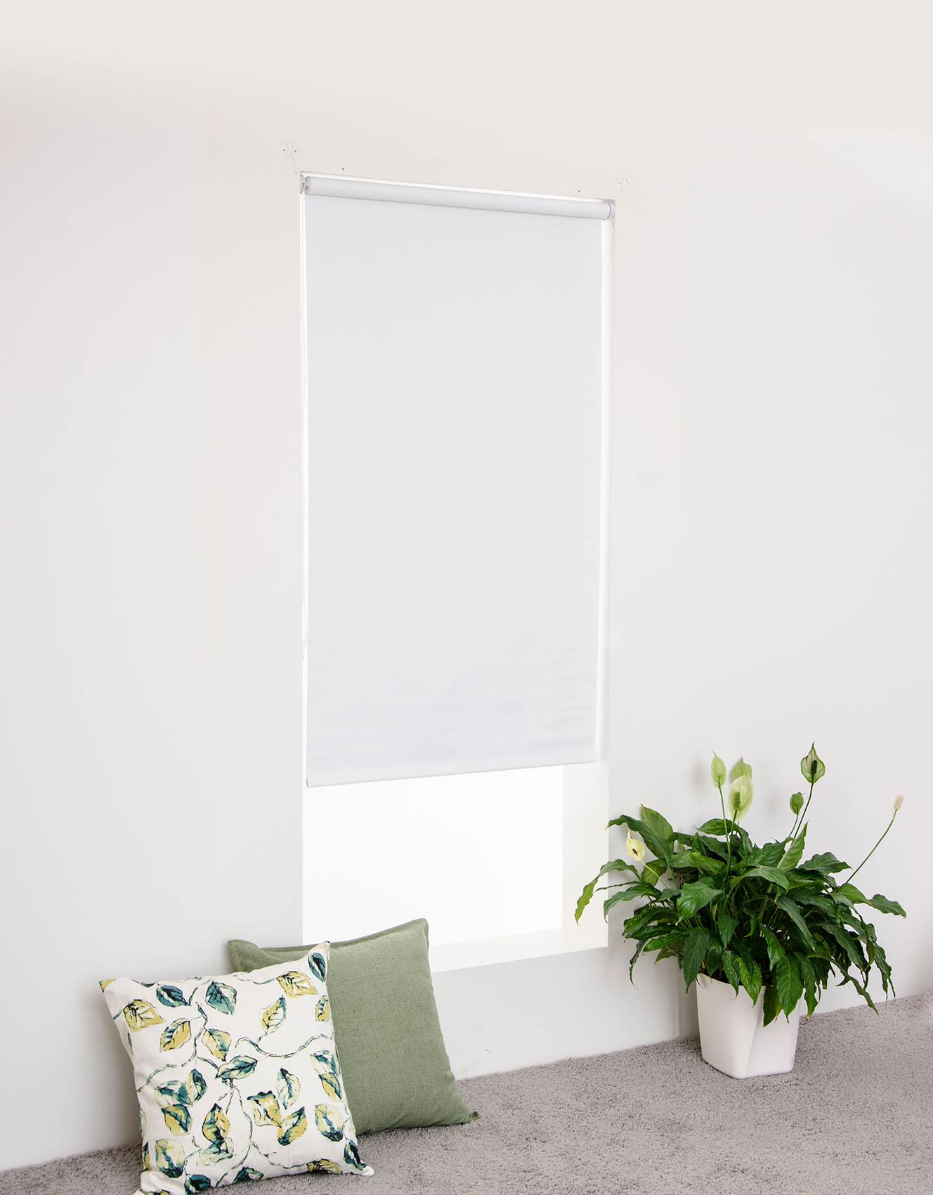 Mörkläggande rullgardin vit 120cm
