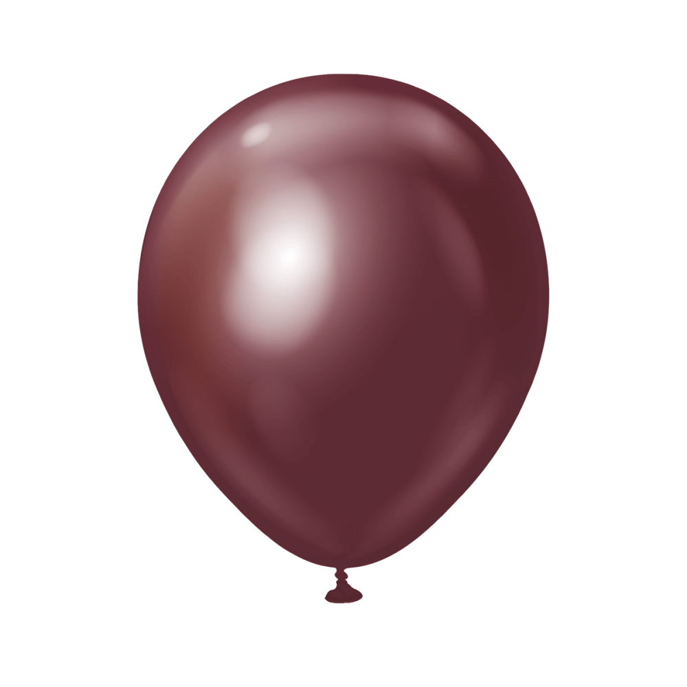 Premium Ballonger Mellanstora Burgundy Chrome