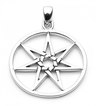 Alvstjärna Hänge i Silver - Septagram