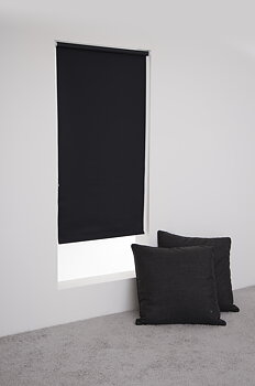 Mörkläggande rullgardin svart 140cm svart