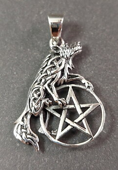 Pentagram med Keltisk Varg