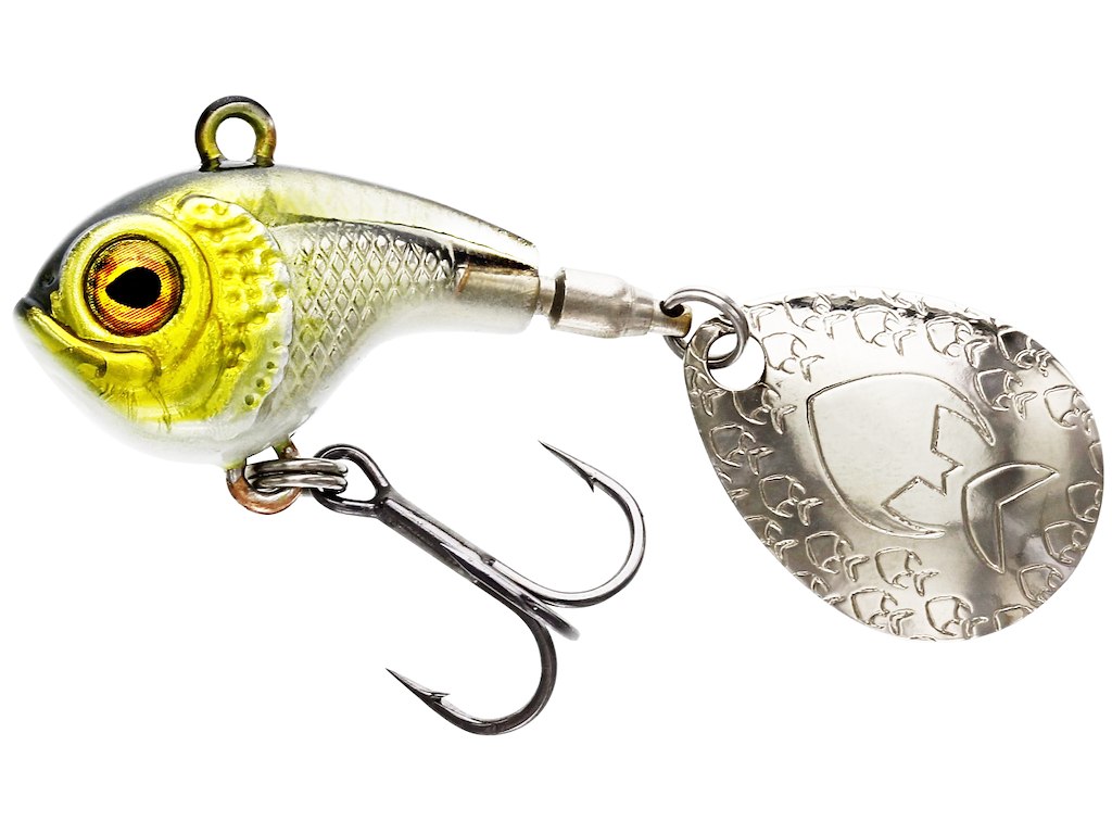westin dropbite spin tail jig is an 8g spinnertail. a great lure for perch if you fish deep or fast. headlight
