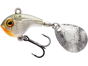 westin dropbite spin tail jig is an 8g spinner tail. a great lure for perch if you fish deep or fast. clear olive