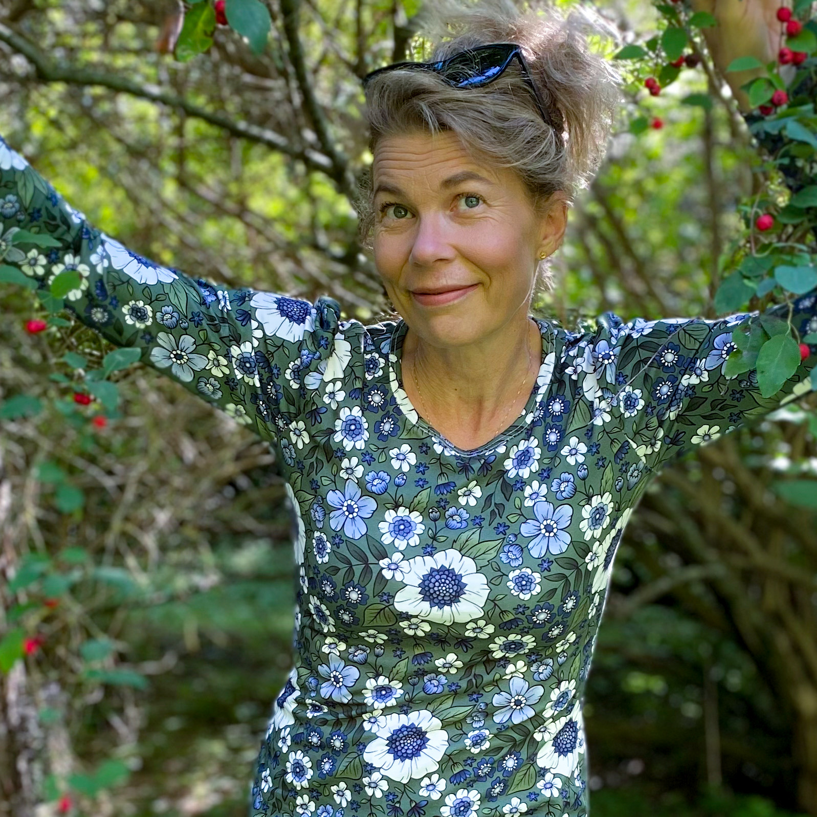 SLUTSÅLT Jerseytyg ekologisk bomull,  "LET'S GO GREEN", metervara - 2