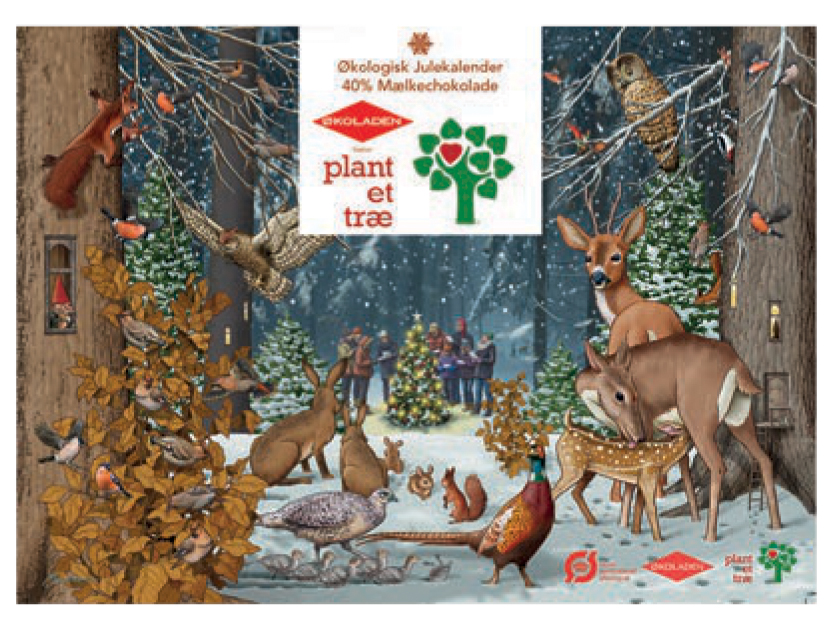 Julkalender Plantera ett träd (mjölkchoklad) 120g x12, EKO - 2