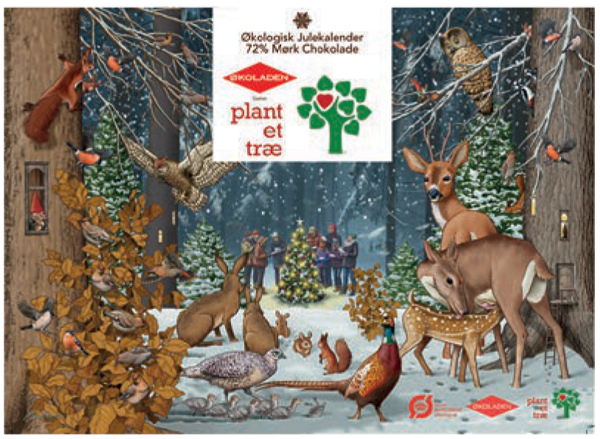 Julkalender Plantera ett träd (mörk choklad) 120g x12, EKO
