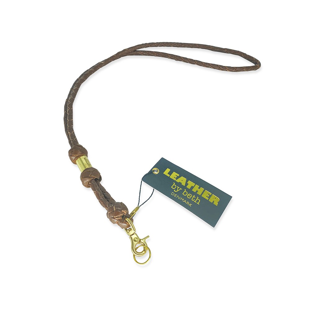 Leather by Beth pipband i veg.garvat buffelskinn, Cognac