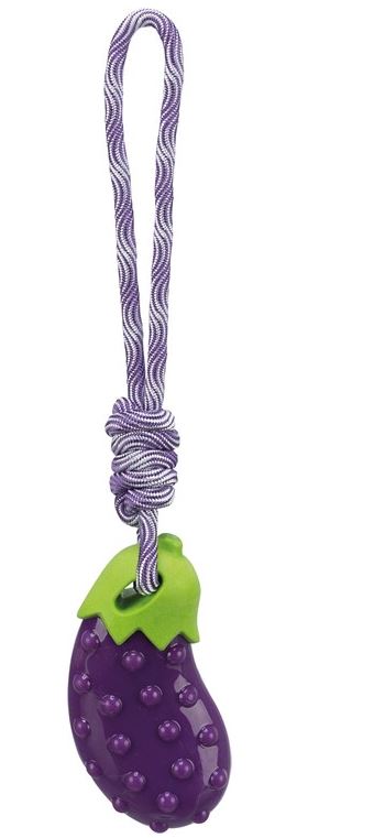 Aubergine med rephandtag, 34 cm