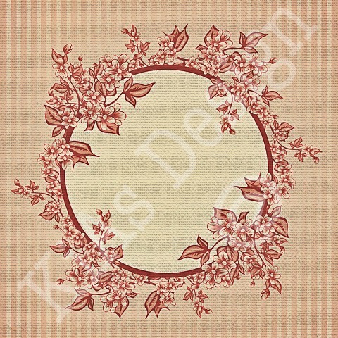 042 KD  MP -Rosa förgätmigej i ram