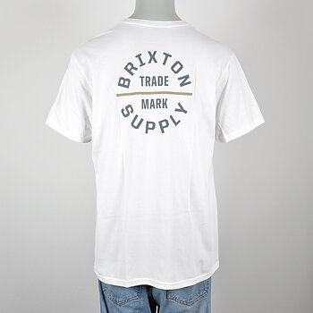 Brixton - Oath V T-Shirt White/Flint Blue/Sand