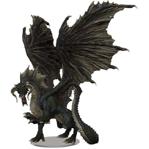 D&D Premium Painted Figure: Adult Black Dragon - 2