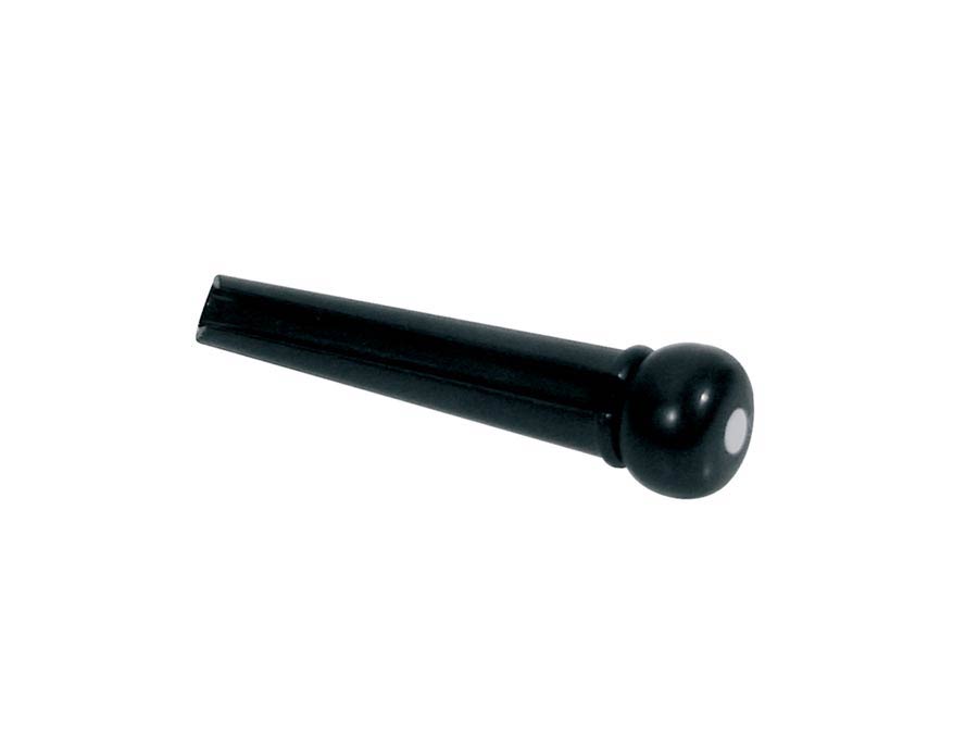 Bridge pin. Black with white dot