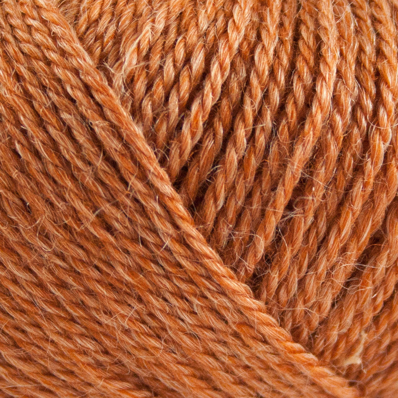 No 4. Ekologisk Ull & Nässelfibrer, 834 Bränd Orange
