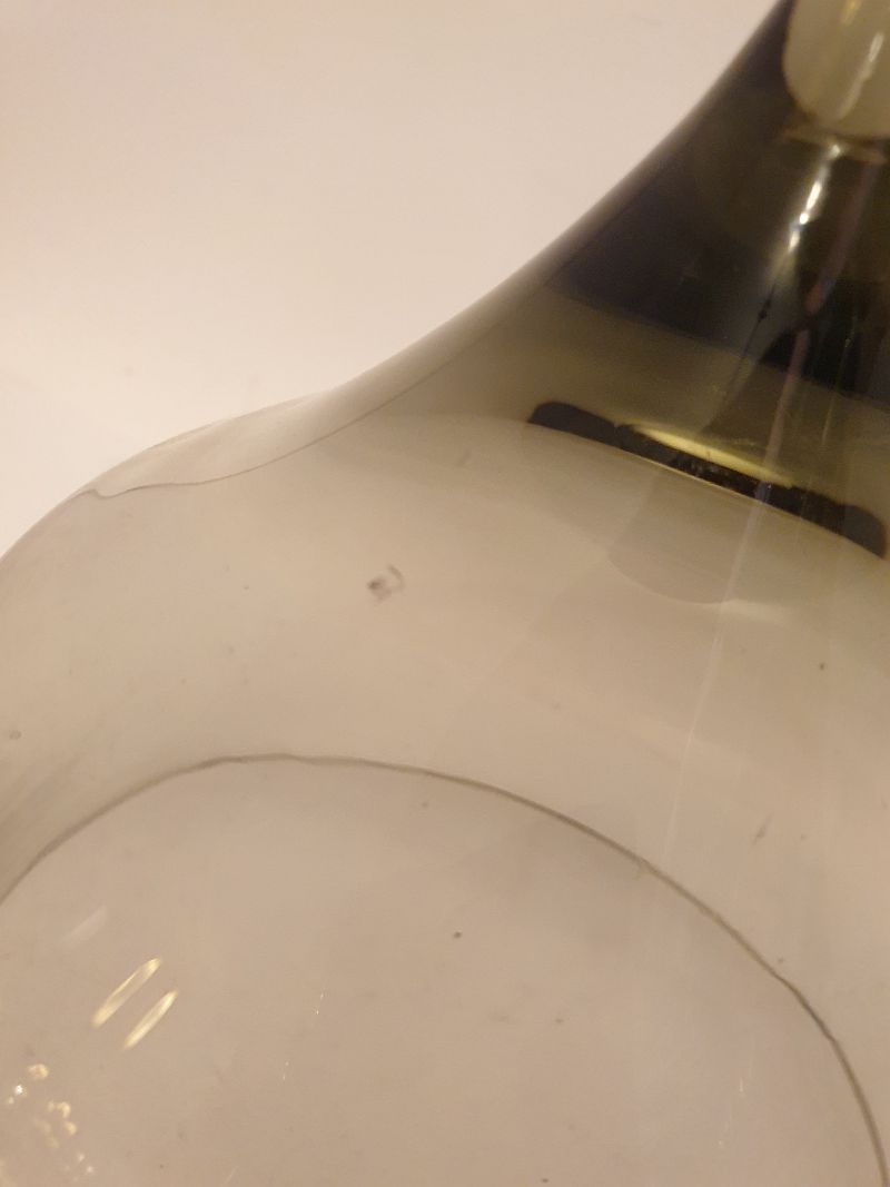 Benny Motzfeldt Hadeland cheese bell smoke colored glass 1960s - 2