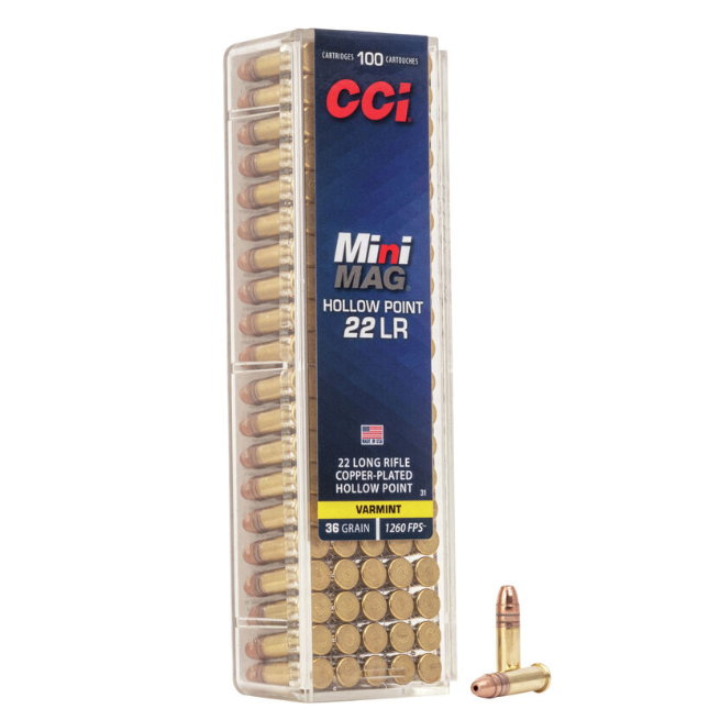 CCI Rimfire Ammunition 22 LR Mini-Mag CP HP 36gr 