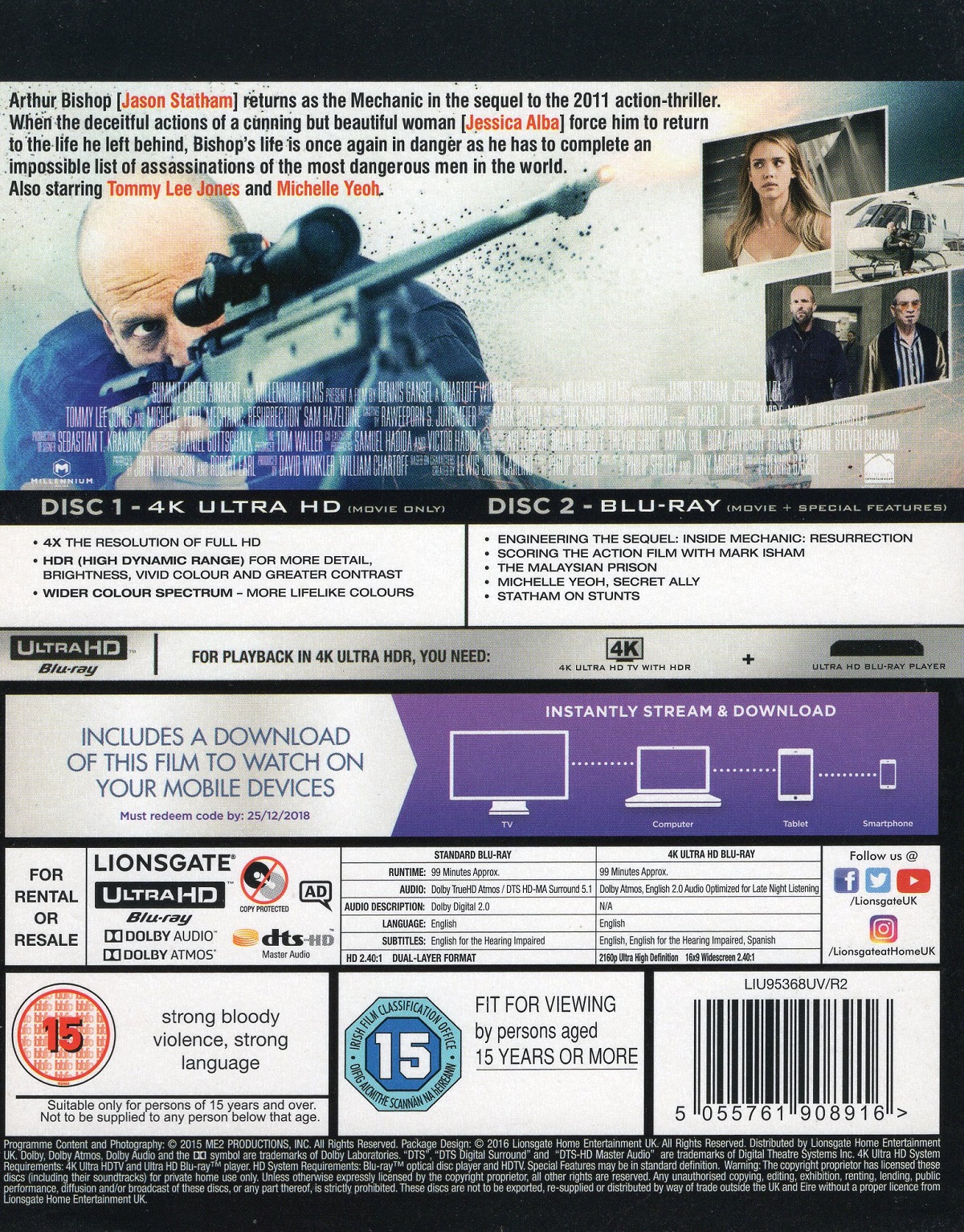 Mechanic - Resurrection (ej svensk text) (4K Ultra HD + Blu-ray) - 2