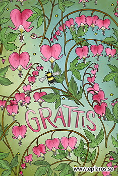 Vykort 10x15 cm Grattishjärta