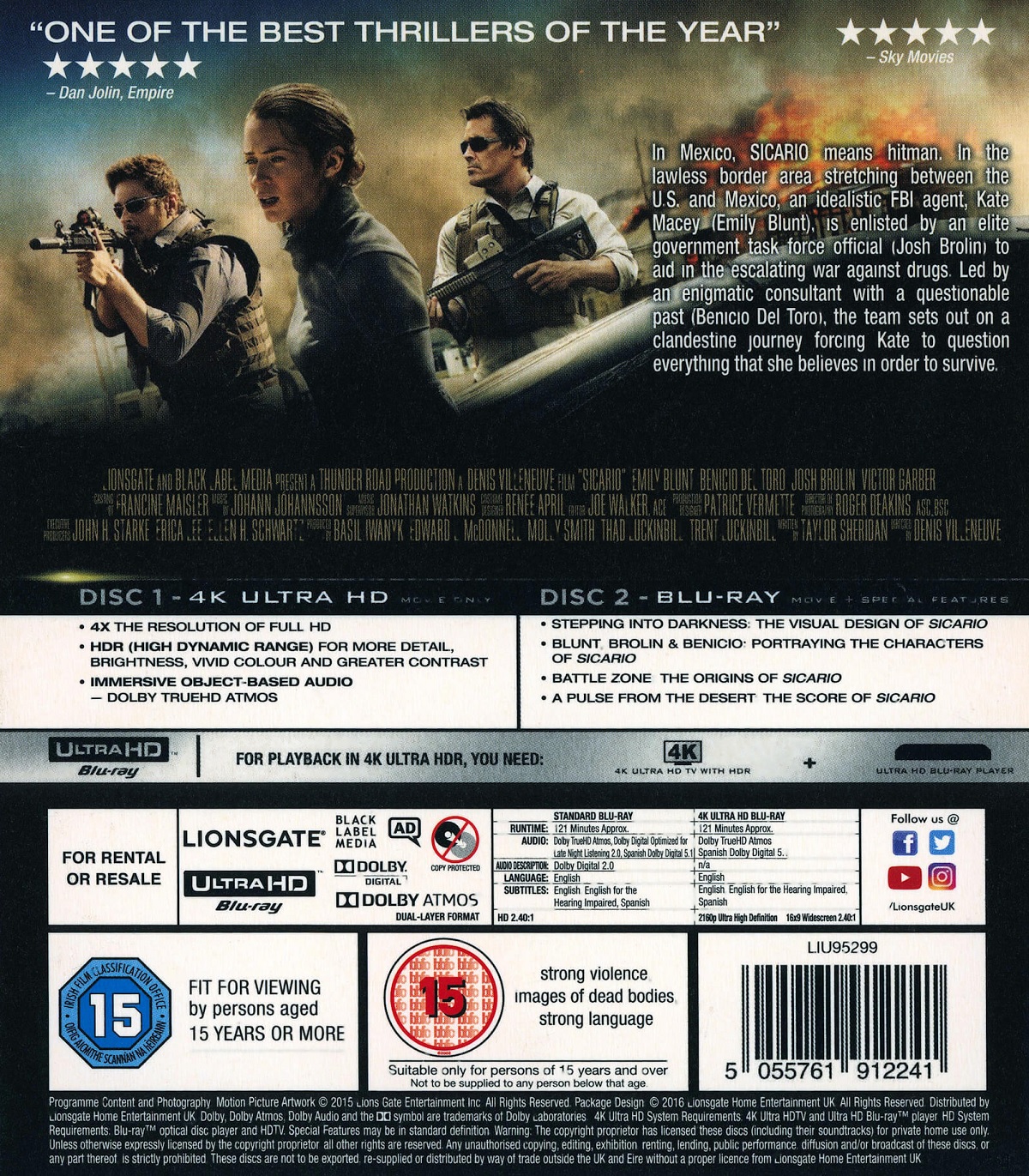Sicario (ej svensk text) (4K Ultra HD + Blu-ray) - 2